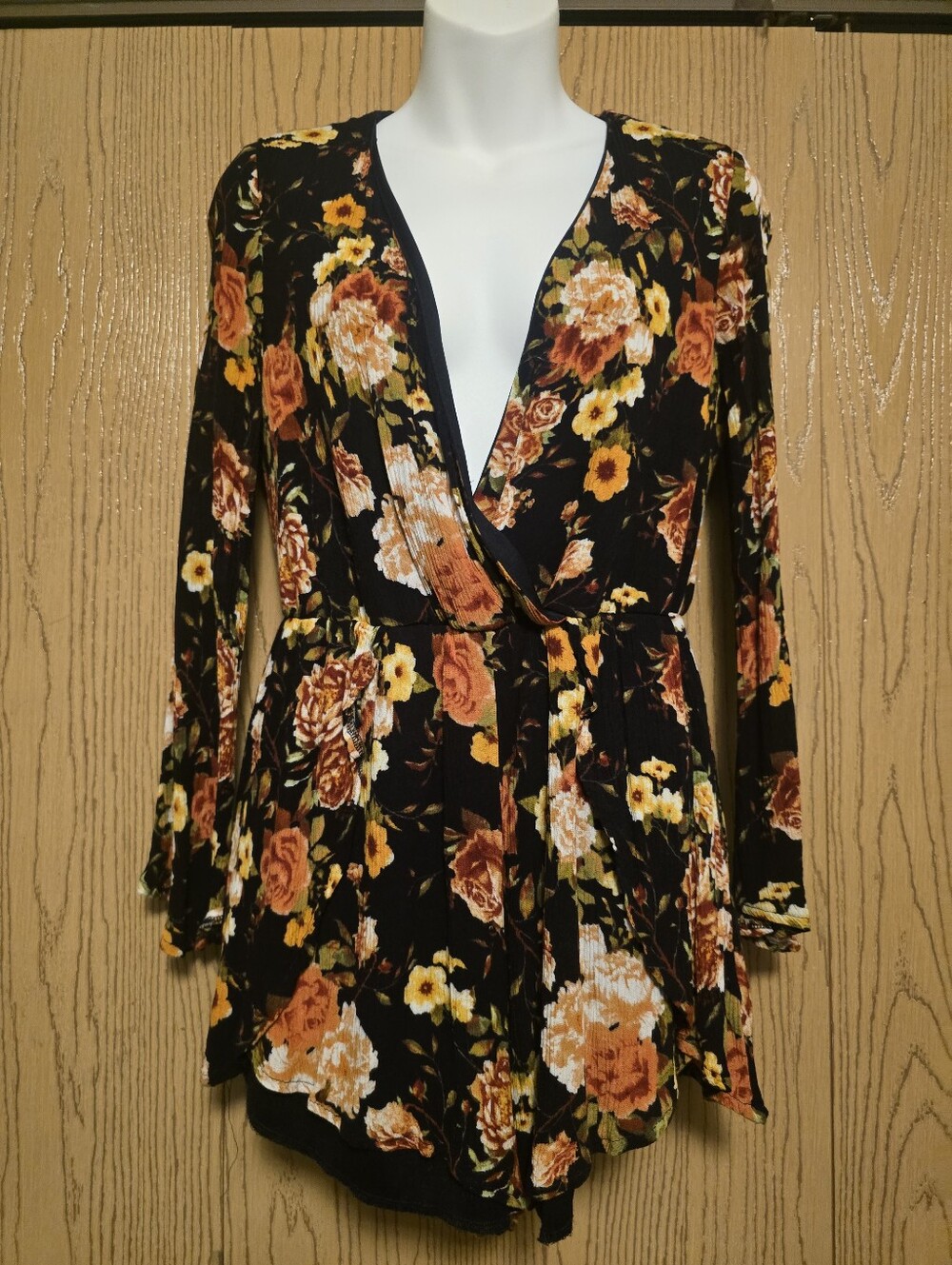 Papaya Long Sleeve Romper L